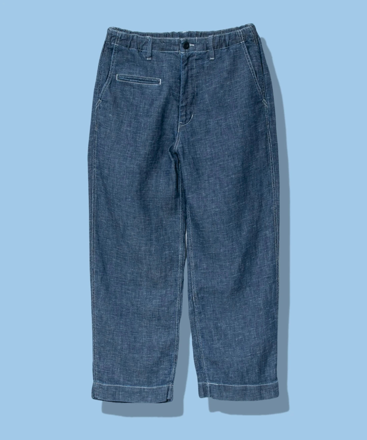 AOZORA BLUE HEAVEN(アオゾラ ブルー ヘヴン) |AOZORA LINEN/COTTN DENIMトラウザーパンツ(MENS)