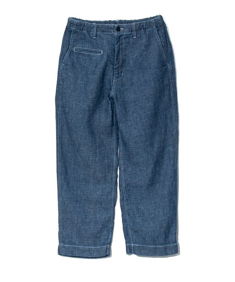AOZORA BLUE HEAVEN(アオゾラ ブルー ヘヴン) |AOZORA LINEN/COTTN DENIMトラウザーパンツ(MENS)