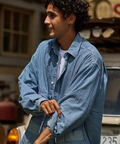 AOZORA BLUE HEAVEN(アオゾラ ブルー ヘヴン) |AOZORA DENIM･ヒッコリーコーチシャツ (MENS/WOMENS)