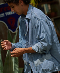 AOZORA BLUE HEAVEN(アオゾラ ブルー ヘヴン) |AOZORA DENIM･ヒッコリーコーチシャツ (MENS/WOMENS)