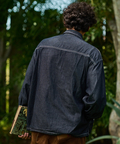 AOZORA BLUE HEAVEN(アオゾラ ブルー ヘヴン) |AOZORA DENIM･ヒッコリーコーチシャツ (MENS/WOMENS)