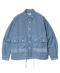 AOZORA BLUE HEAVEN(アオゾラ ブルー ヘヴン) |AOZORA DENIM･ヒッコリーコーチシャツ (MENS/WOMENS)