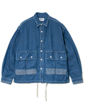AOZORA BLUE HEAVEN(アオゾラ ブルー ヘヴン) |AOZORA DENIM･ヒッコリーコーチシャツ (MENS/WOMENS)