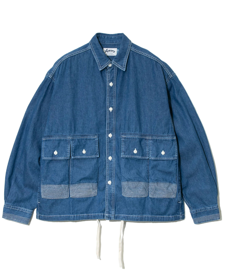 AOZORA BLUE HEAVEN(アオゾラ ブルー ヘヴン) |AOZORA DENIM･ヒッコリーコーチシャツ (MENS/WOMENS)