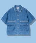 AOZORA BLUE HEAVEN(アオゾラ ブルー ヘヴン) |AOZORA DENIMヒッコリーSSゲームシャツ(MENS)