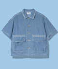 AOZORA BLUE HEAVEN(アオゾラ ブルー ヘヴン) |AOZORA DENIMヒッコリーSSゲームシャツ(MENS)