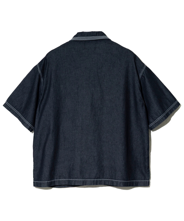 AOZORA BLUE HEAVEN(アオゾラ ブルー ヘヴン) |AOZORA DENIMヒッコリーSSゲームシャツ(MENS)
