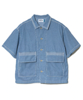 AOZORA BLUE HEAVEN(アオゾラ ブルー ヘヴン) |AOZORA DENIMヒッコリーSSゲームシャツ(MENS)