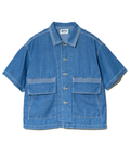 AOZORA BLUE HEAVEN(アオゾラ ブルー ヘヴン) |AOZORA DENIMヒッコリーSSゲームシャツ(MENS)
