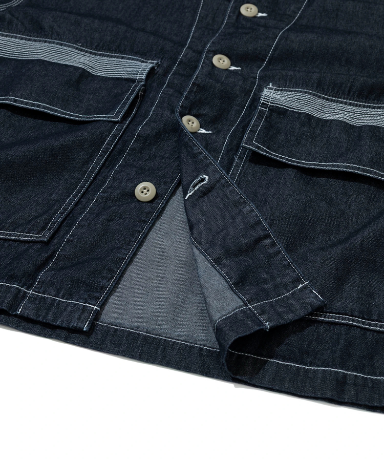 AOZORA BLUE HEAVEN(アオゾラ ブルー ヘヴン) |AOZORA DENIMヒッコリーSSゲームシャツ(MENS)