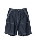 AOZORA BLUE HEAVEN(アオゾラ ブルー ヘヴン) |AOZORA DENIM･ヒッコリーワイドベーカーショーツ(MENS)