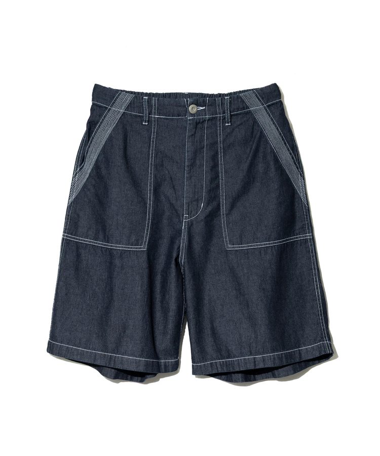 AOZORA BLUE HEAVEN(アオゾラ ブルー ヘヴン) |AOZORA DENIM･ヒッコリーワイドベーカーショーツ(MENS)