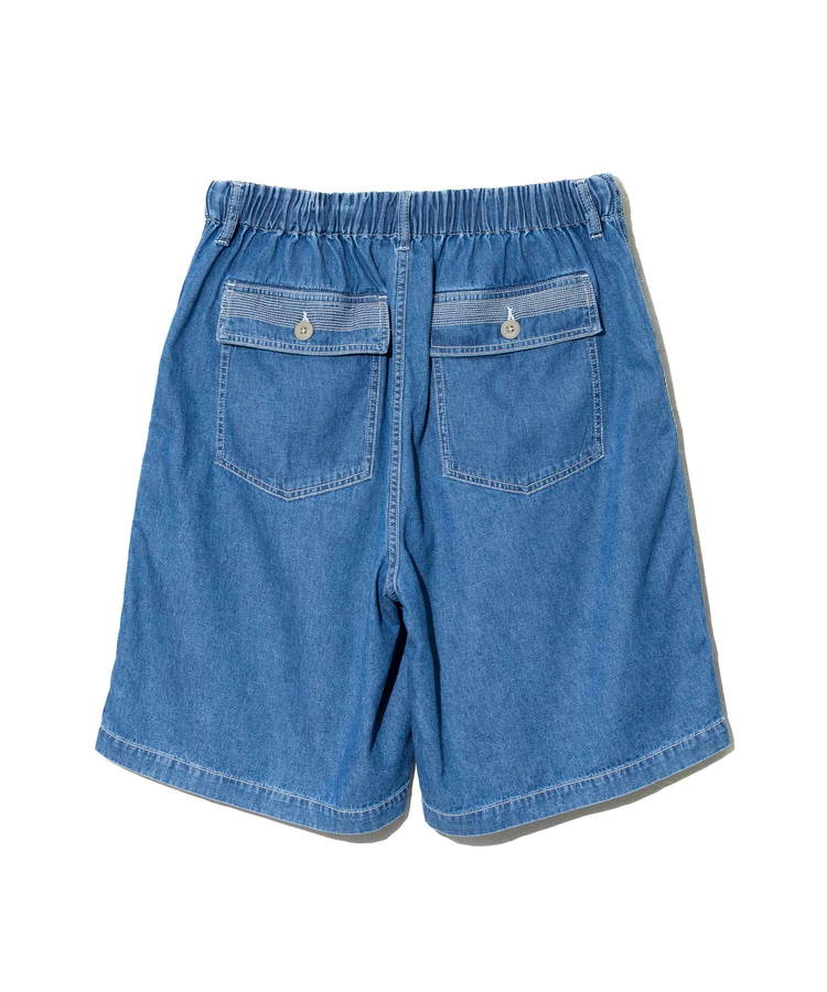 AOZORA BLUE HEAVEN(アオゾラ ブルー ヘヴン) |AOZORA DENIM･ヒッコリーワイドベーカーショーツ(MENS)