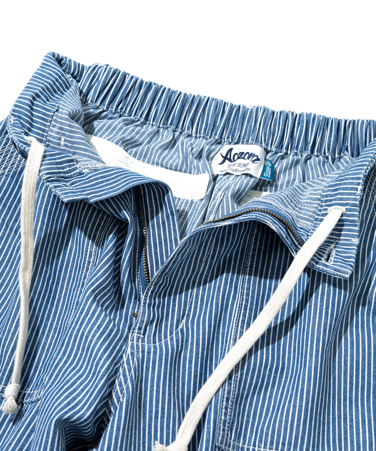 AOZORA BLUE HEAVEN(アオゾラ ブルー ヘヴン) |AOZORA DENIM･ヒッコリーワイドベーカーショーツ(MENS)