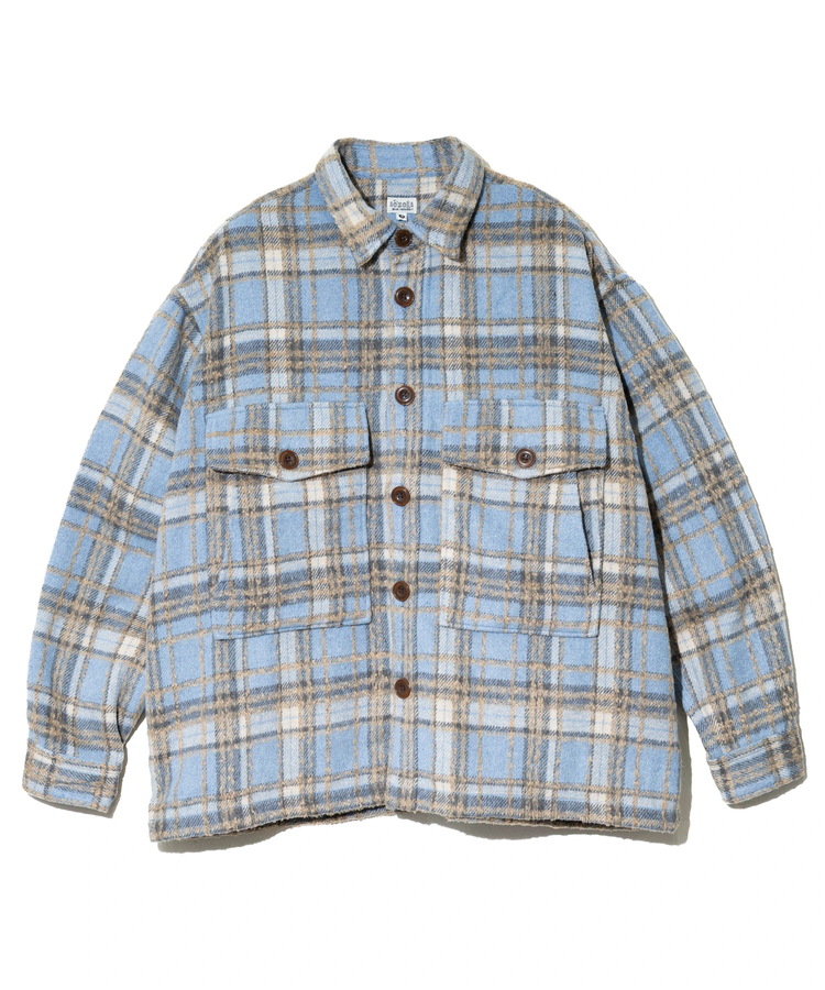 AOZORA BLUE HEAVEN(アオゾラ ブルー ヘヴン) |AOZORA ネルチェック起毛シャツ (MENS)