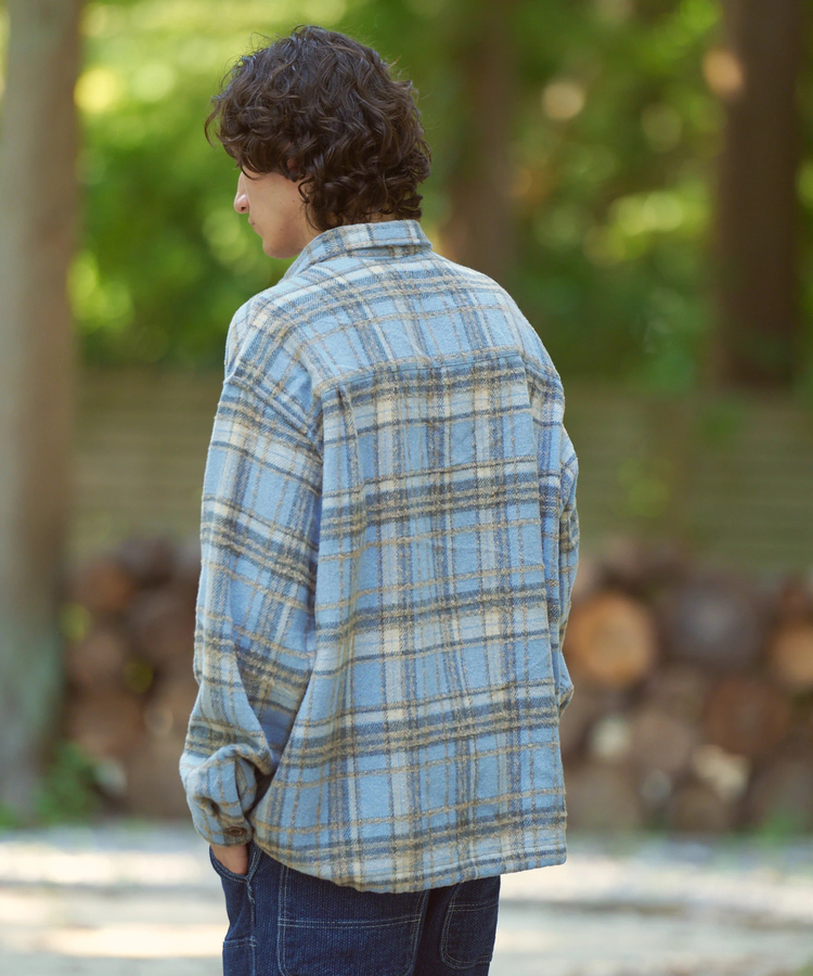 AOZORA BLUE HEAVEN(アオゾラ ブルー ヘヴン) |AOZORA ネルチェック起毛シャツ (MENS)