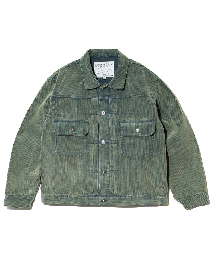 AOZORA BLUE HEAVEN(アオゾラ ブルー ヘヴン) |AOZORA コーデユロイ ケミカルブリーチトラッカーJKT (MENS)
