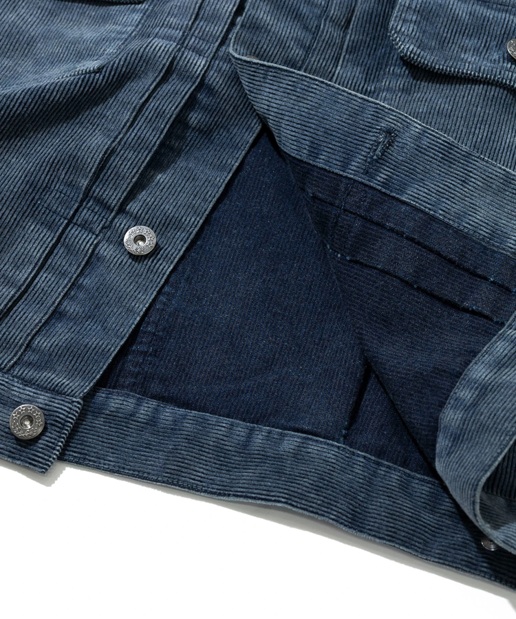 AOZORA BLUE HEAVEN(アオゾラ ブルー ヘヴン) |AOZORA コーデユロイ ケミカルブリーチトラッカーJKT (MENS)
