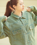 AOZORA BLUE HEAVEN(アオゾラ ブルー ヘヴン) |AOZORA コーデユロイ ケミカルブリーチトラッカーJKT (MENS)