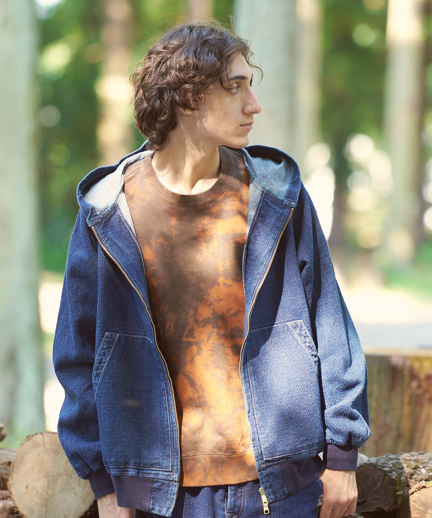 AOZORA BLUE HEAVEN 刺子　デニムジャケット　カバーオール AOZORA BLUE HEAVEN 刺子 デニムジャケット カバーオール AOZORA BLUE