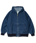 AOZORA BLUE HEAVEN(アオゾラ ブルー ヘヴン) |AOZORA 刺し子デニムZIPパーカー (MENS)