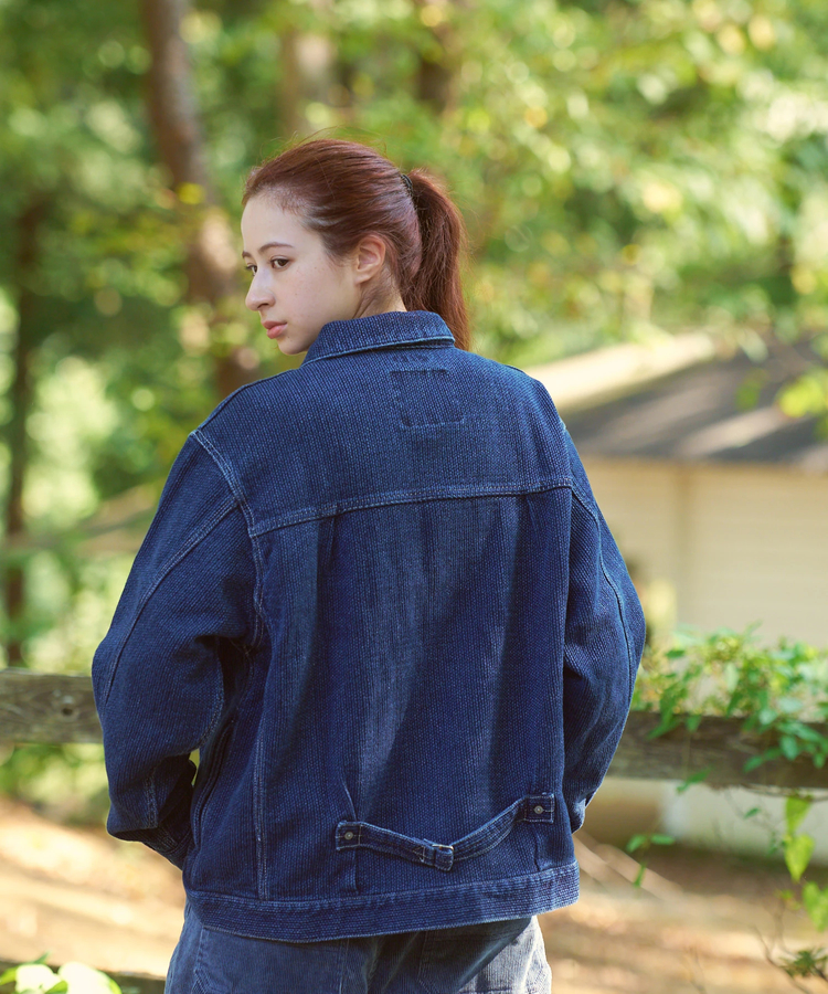 AOZORA BLUE HEAVEN(アオゾラ ブルー ヘヴン) |AOZORA 刺し子デニムワイドトラッカーJKT(MENS)