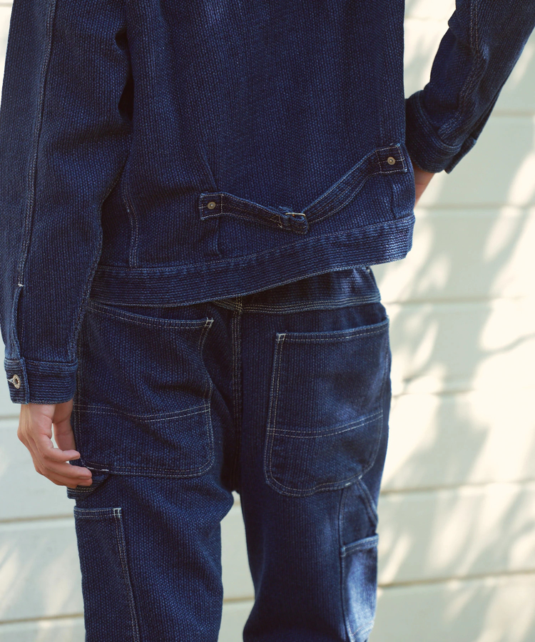 AOZORA BLUE HEAVEN(アオゾラ ブルー ヘヴン) |AOZORA 刺し子デニムワイドトラッカーJKT(MENS)