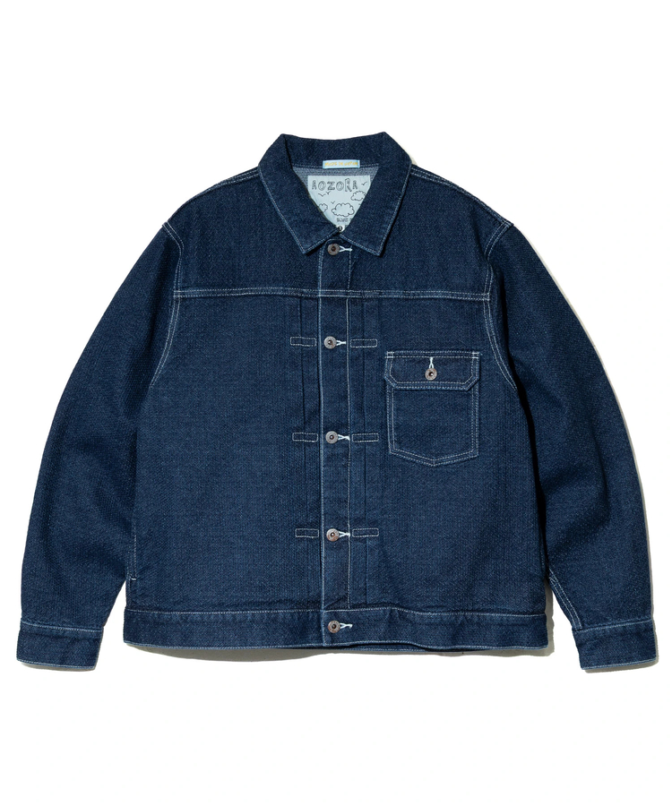 AOZORA BLUE HEAVEN(アオゾラ ブルー ヘヴン) |AOZORA 刺し子デニムワイドトラッカーJKT(MENS)