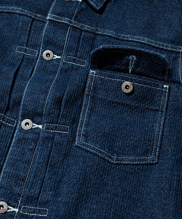 AOZORA BLUE HEAVEN(アオゾラ ブルー ヘヴン) |AOZORA 刺し子デニムワイドトラッカーJKT(MENS)