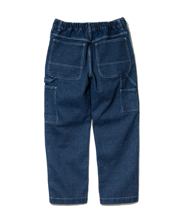 AOZORA BLUE HEAVEN(アオゾラ ブルー ヘヴン) |AOZORA 刺し子デニムダブルニーペインターパンツ (MENS)