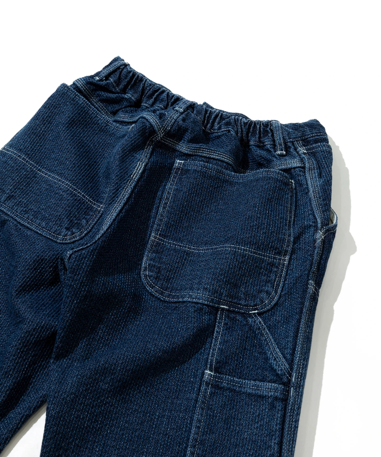 AOZORA BLUE HEAVEN(アオゾラ ブルー ヘヴン) |AOZORA 刺し子デニムダブルニーペインターパンツ (MENS)