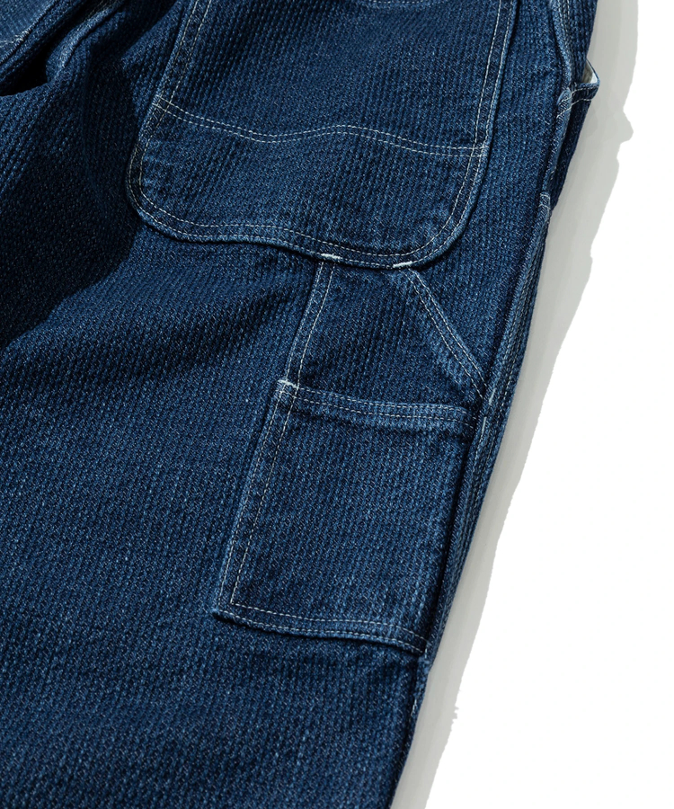 AOZORA BLUE HEAVEN(アオゾラ ブルー ヘヴン) |AOZORA 刺し子デニムダブルニーペインターパンツ (MENS)