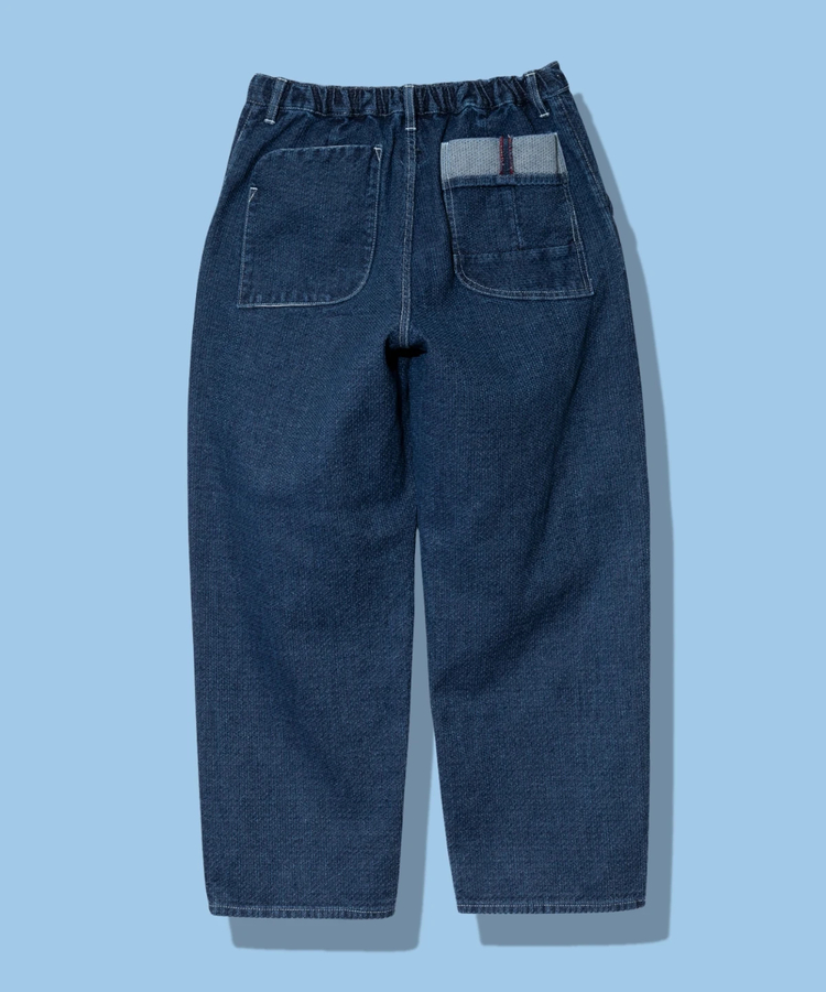 AOZORA BLUE HEAVEN(アオゾラ ブルー ヘヴン) |AOZORA刺し子デニムロールアップパンツ(MENS)