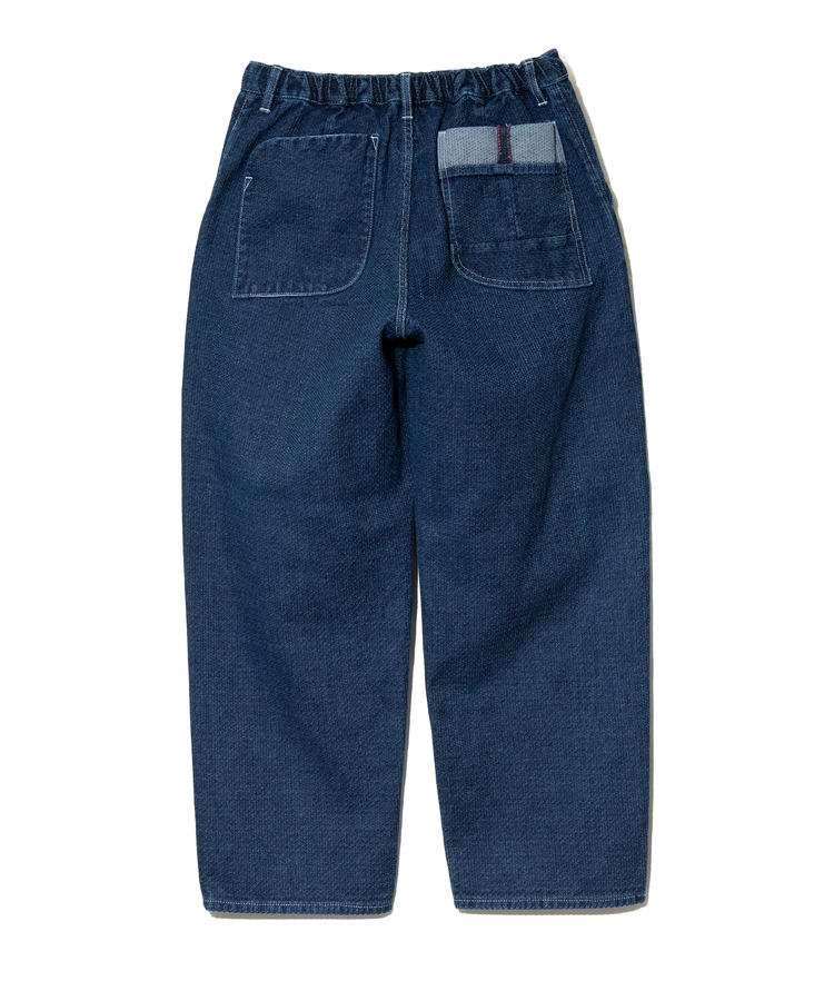 AOZORA BLUE HEAVEN(アオゾラ ブルー ヘヴン) |AOZORA刺し子デニムロールアップパンツ(MENS)