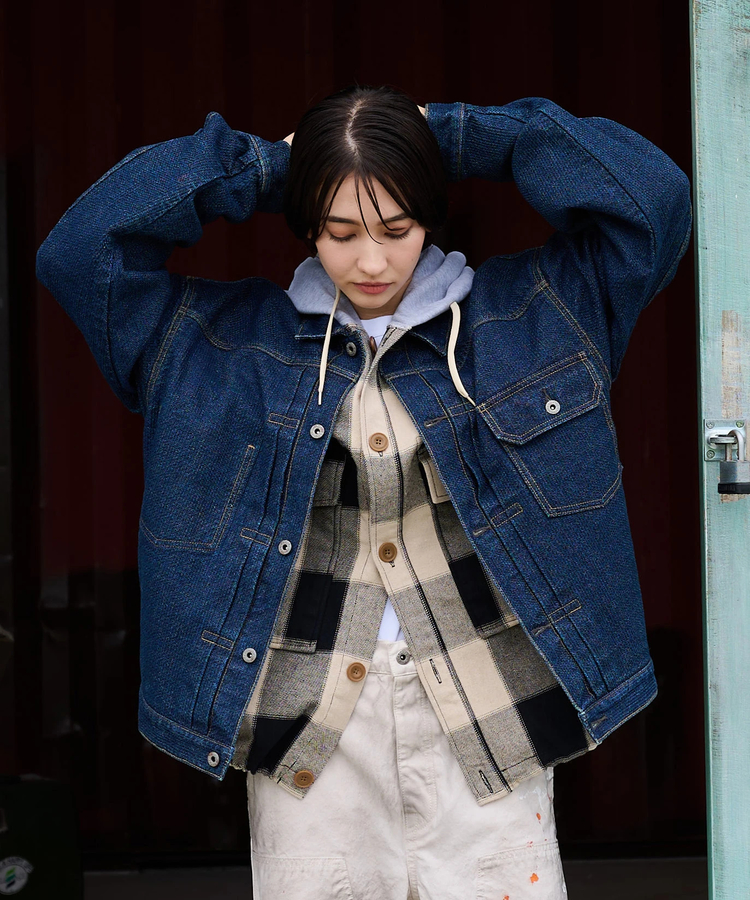 AOZORA BLUE HEAVEN(アオゾラ ブルー ヘヴン) |AOZORA 刺し子トラッカーJK one point five (MENS)