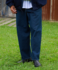 AOZORA BLUE HEAVEN(アオゾラ ブルー ヘヴン) |AOZORA 刺し子DENIM ワイドテーパードパンツ (MENS)