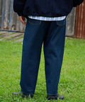 AOZORA BLUE HEAVEN(アオゾラ ブルー ヘヴン) |AOZORA 刺し子DENIM ワイドテーパードパンツ (MENS)