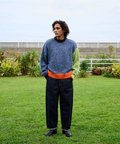 AOZORA BLUE HEAVEN(アオゾラ ブルー ヘヴン) |AOZORA 刺し子DENIM ワイドテーパードパンツ (MENS)