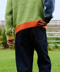 AOZORA BLUE HEAVEN(アオゾラ ブルー ヘヴン) |AOZORA 刺し子DENIM ワイドテーパードパンツ (MENS)