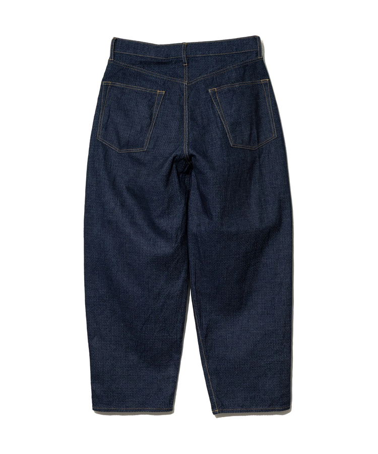 AOZORA BLUE HEAVEN(アオゾラ ブルー ヘヴン) |AOZORA 刺し子DENIM ワイドテーパードパンツ (MENS)
