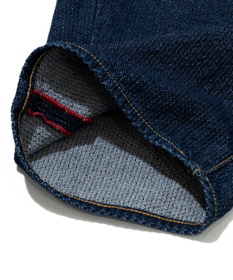 AOZORA BLUE HEAVEN(アオゾラ ブルー ヘヴン) |AOZORA 刺し子DENIM ワイドテーパードパンツ (MENS)