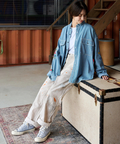 AOZORA BLUE HEAVEN(アオゾラ ブルー ヘヴン) |AOZORA ダブルニーパンツ ペンキ加工(MENS)