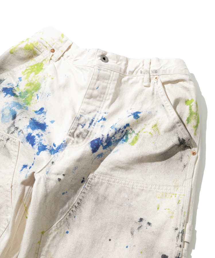 AOZORA BLUE HEAVEN(アオゾラ ブルー ヘヴン) |AOZORA ダブルニーパンツ ペンキ加工(MENS)
