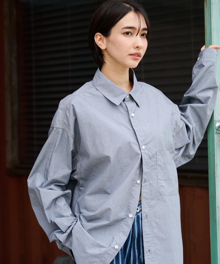 AOZORA BLUE HEAVEN(アオゾラ ブルー ヘヴン) |AOZORA 3本針表出しRGシャツ(MENS)