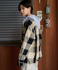 AOZORA BLUE HEAVEN(アオゾラ ブルー ヘヴン) |AOZORA ネルチェックフードシャツ(MENS)