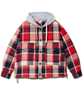 AOZORA BLUE HEAVEN(アオゾラ ブルー ヘヴン) |AOZORA ネルチェックフードシャツ(MENS)