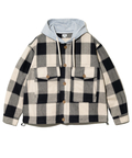 AOZORA BLUE HEAVEN(アオゾラ ブルー ヘヴン) |AOZORA ネルチェックフードシャツ(MENS)