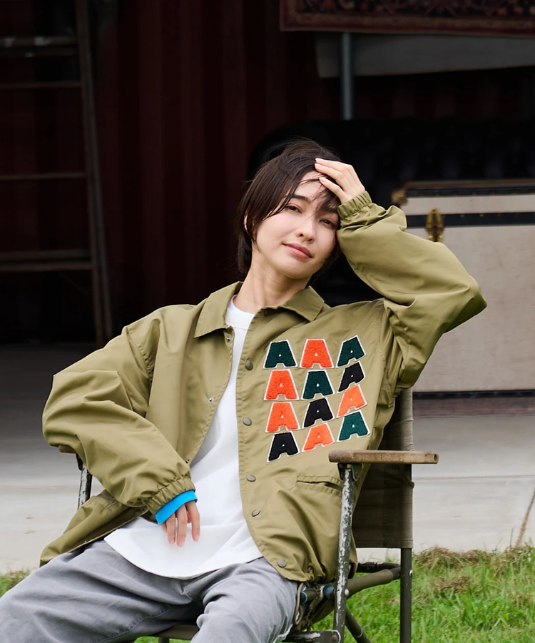 AOZORA BLUE HEAVEN(アオゾラ ブルー ヘヴン) |AOZORA ナイロンワッペンコーチJK -TATAMI shield- (MENS)