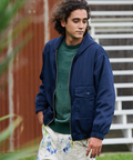 AOZORA BLUE HEAVEN(アオゾラ ブルー ヘヴン) |AOZORA L/oz T/CツイルZIPパーカ(MENS)