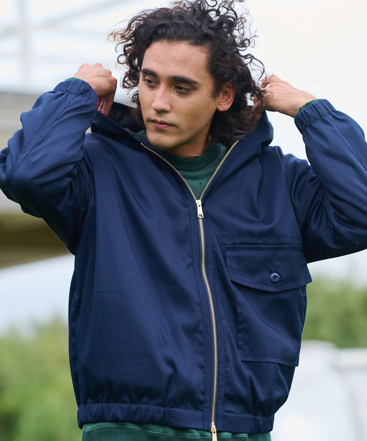 AOZORA BLUE HEAVEN(アオゾラ ブルー ヘヴン) |AOZORA L/oz T/CツイルZIPパーカ(MENS)
